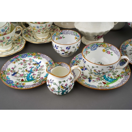 366 - A collection of Foley, Mintons and Spode tea and dinner wares, comprising a Foley fifteen piece flor... 