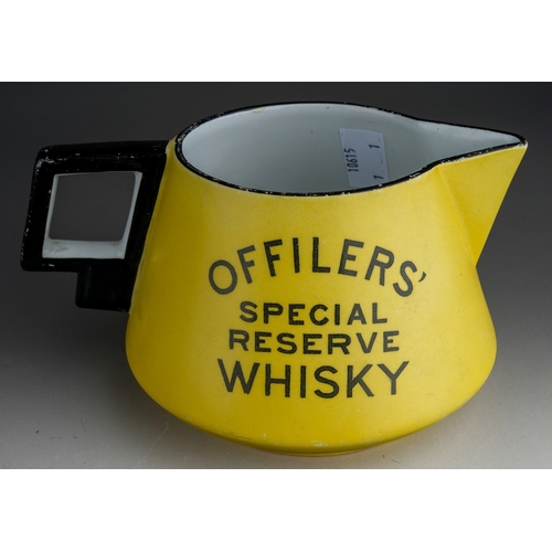 390 - An Officers Nut Brown Ales jug, yellow ground