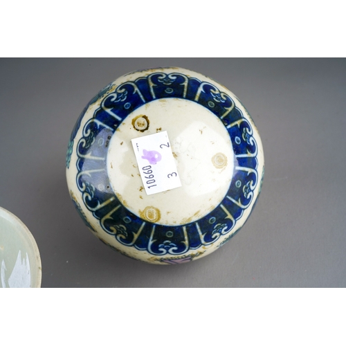 393 - Antique Chinese blue and white Teksing cargo 1822 bowl with certificate together with a Chinese blue... 