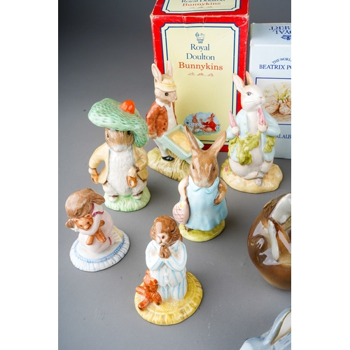 395 - Collection of USSR  porcelain animals figures together with  collection of Beatrix Potter figures (1... 