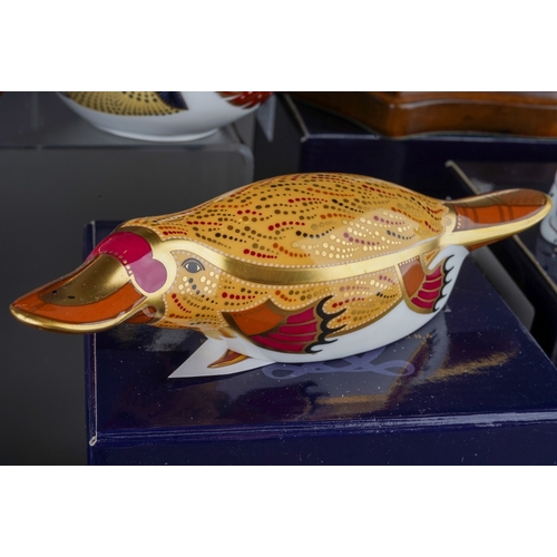 424 - Royal Crown Derby 10873 Carolina Duck, 60815 Anniversary Rabbits, 60537 Teal, 60294 Bullfinch, 02634... 