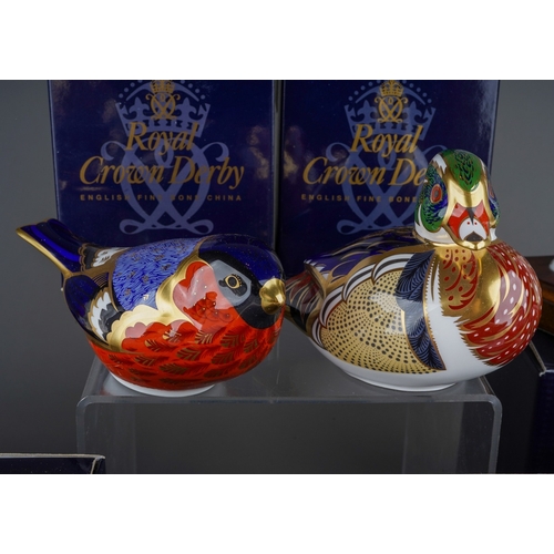 424 - Royal Crown Derby 10873 Carolina Duck, 60815 Anniversary Rabbits, 60537 Teal, 60294 Bullfinch, 02634... 