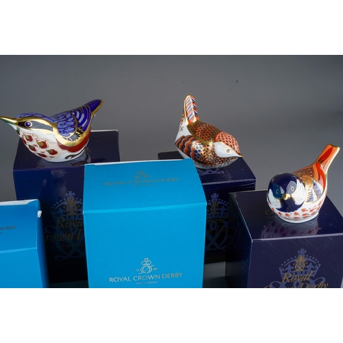 427 - Royal Crown Derby - 62332 Snowflake penguin, 60102 Coal Tit, 07485 Nuthatch, Viola Vase, Sleeping Do... 