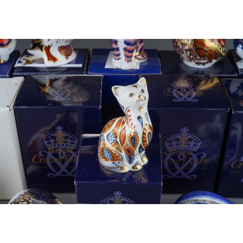 428 - Royal Crown Derby 60913 Platinum Arctic Fox, Puffin, Mandarin Duck, 60107 Riverbank Beaver, Kitten, ... 