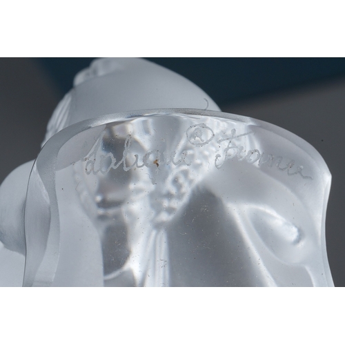 444 - Lalique glass figure of a dragon, in its original box, signed Lalique France to base