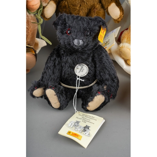 466 - A collection of Steiff to include: 
1. Benjamin Bunny, Danbury Mint, 26cm, button and yellow label 6... 