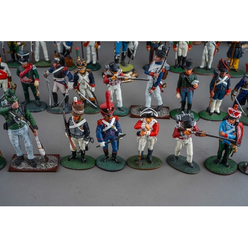 472 - A collection of Del Prado painted metal soldiers 1810 to 1815 campaign soldiers and cavalrymen, Napo... 