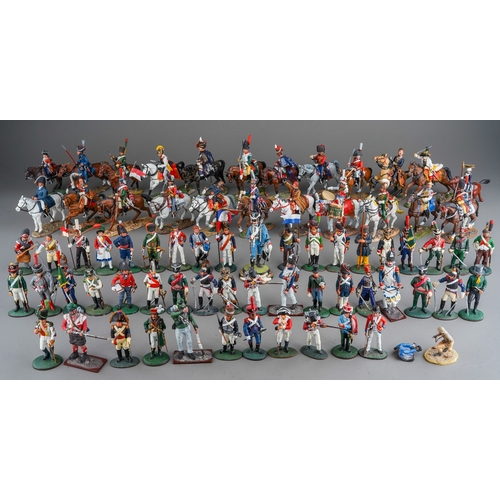 472 - A collection of Del Prado painted metal soldiers 1810 to 1815 campaign soldiers and cavalrymen, Napo... 