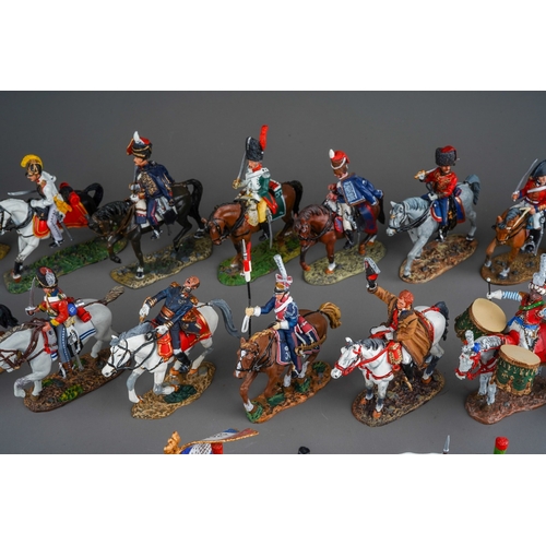 472 - A collection of Del Prado painted metal soldiers 1810 to 1815 campaign soldiers and cavalrymen, Napo... 