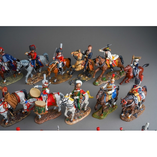 472 - A collection of Del Prado painted metal soldiers 1810 to 1815 campaign soldiers and cavalrymen, Napo... 