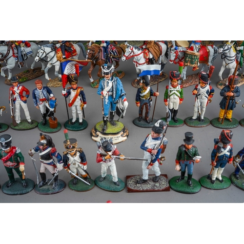 472 - A collection of Del Prado painted metal soldiers 1810 to 1815 campaign soldiers and cavalrymen, Napo... 