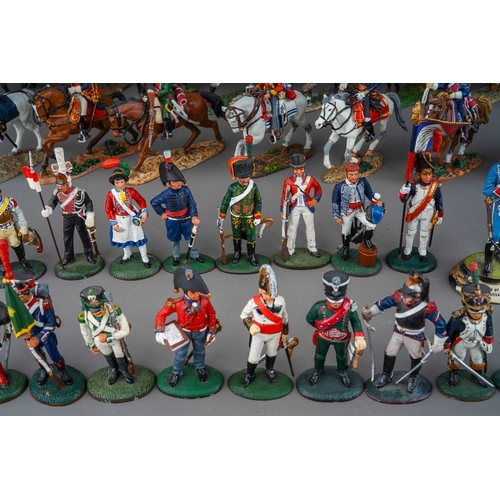 472 - A collection of Del Prado painted metal soldiers 1810 to 1815 campaign soldiers and cavalrymen, Napo... 