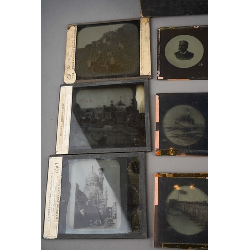 503 - A collection of early 20th Century circa 1909 & 1910 Topographical glass slides of German locations ... 