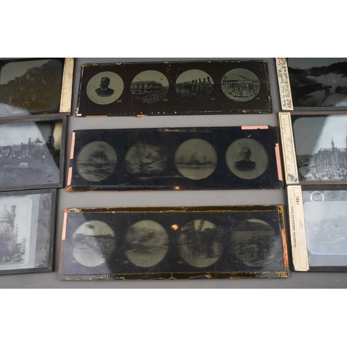 503 - A collection of early 20th Century circa 1909 & 1910 Topographical glass slides of German locations ... 