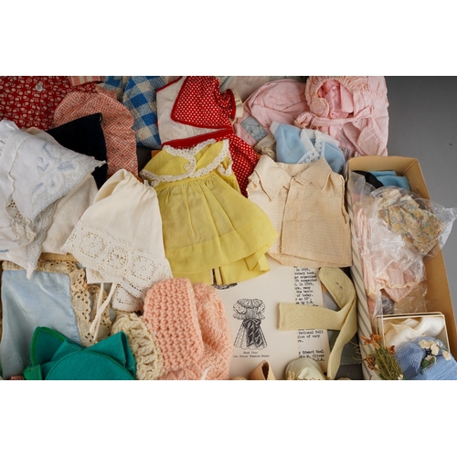 512 - Assorted Doll's clothes, cotton dresses, blouses, shirts, trousers etc (1 box - Q)