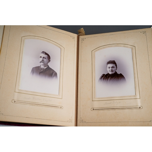 530 - A late 19th Century America photograph album signed 