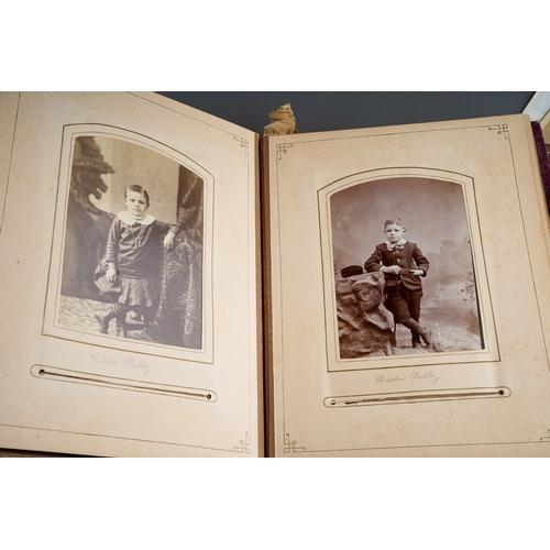 530 - A late 19th Century America photograph album signed 