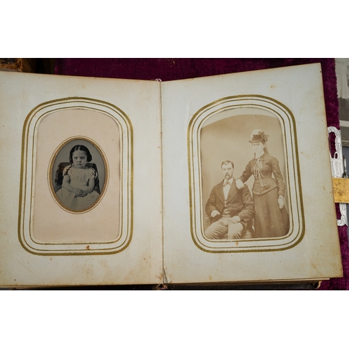 530 - A late 19th Century America photograph album signed 