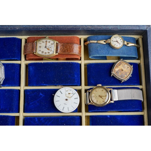 561 - A large collection of vintage watches, mainly men's, to include Times, Tisso, Hamilton etc