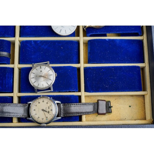 561 - A large collection of vintage watches, mainly men's, to include Times, Tisso, Hamilton etc