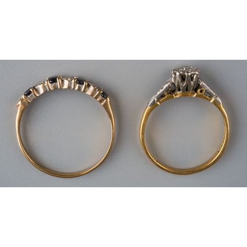 656 - Two 9ct gold rings, gross weight approx 3.2g