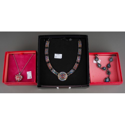 683 - Costume: a  Butler & Wilson multicoloured Aurora Choker necklace, boxed together with Victorian styl... 