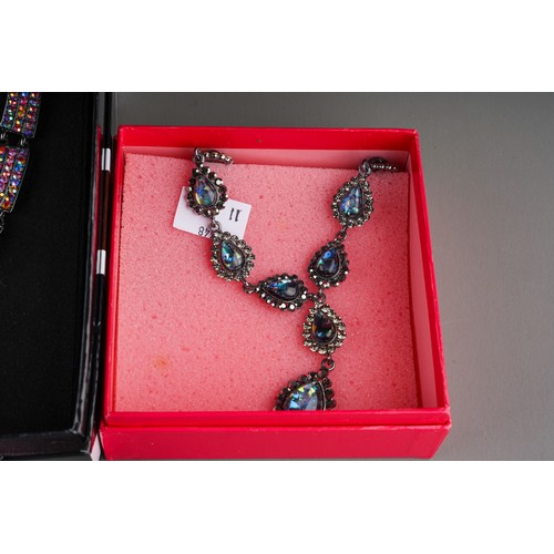 683 - Costume: a  Butler & Wilson multicoloured Aurora Choker necklace, boxed together with Victorian styl... 