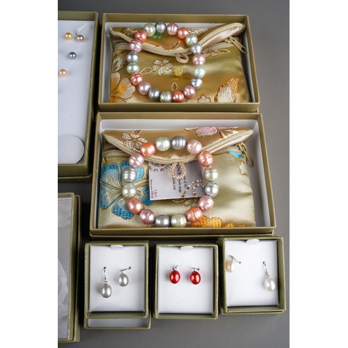 684 - A collection of cultured freshwater pearl jewellery by Honora to include, all boxed to include: two ... 