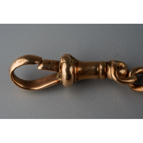 702 - 9 ct gold albert chain, gross weight 22.1 g, total length approx. 43 cm