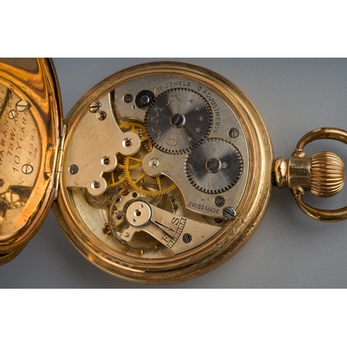 741 - Two gold plated pocket watches, one full hunter (2)