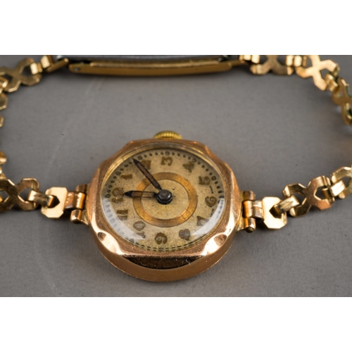 754 - A selection of five wristwatch. To include, a 9ct gold Tissot quartz wristwatch, hallmarked 9ct gold... 