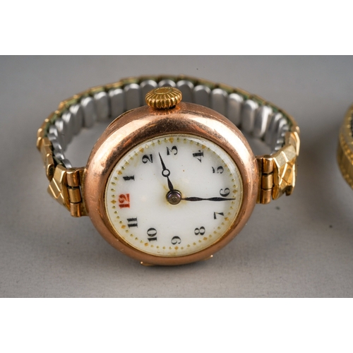 754 - A selection of five wristwatch. To include, a 9ct gold Tissot quartz wristwatch, hallmarked 9ct gold... 