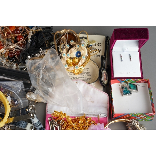 782 - A large collection of Costume jewellery to include some silver earrings, watches, bracelets, necklac... 