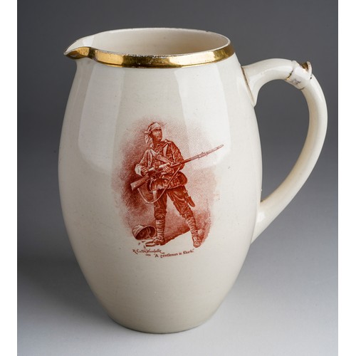 808 - A Macintyre & Co. Burslem water jug B3371, transfer printed with Rudyard Kipling`s poem The Absent-M... 