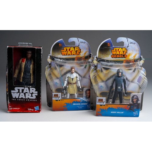 828 - Disney: three boxed Star Wars figures: Obi-Wan Kenobi, Agent Kallus and Finn (Jakku) [3]