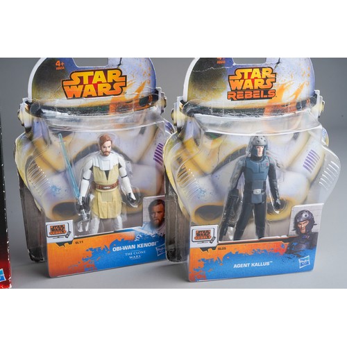 828 - Disney: three boxed Star Wars figures: Obi-Wan Kenobi, Agent Kallus and Finn (Jakku) [3]