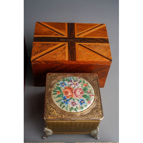 831 - Assorted boxes to include tooled leather jewellery box with original key, snuffboxes including torto... 