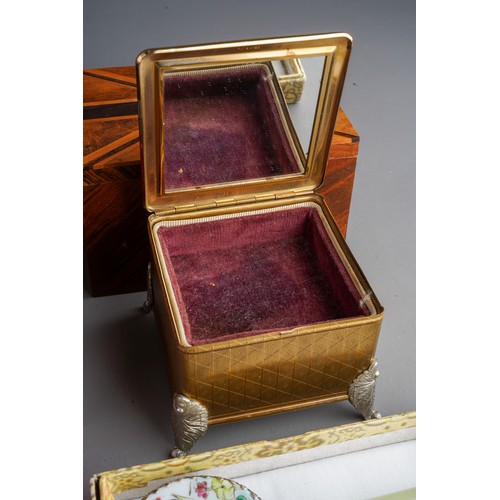 831 - Assorted boxes to include tooled leather jewellery box with original key, snuffboxes including torto... 