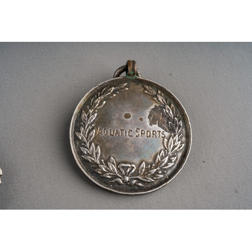 872 - An early 20th Century silver medal: 2nd Western Infantry Brigade 440 yars won by LC Pl B Pearson, 19... 