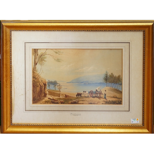 935 - W Kinnebrook (British, 19th Century)
Windermere, September 1861
watercolour, 20 x 30cm 
signed, titl... 