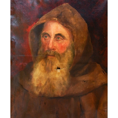 944 - Continental School (19th Century)
Portrait of a Monk 
oil on canvas, 49 x 40cm, reframed and mounted