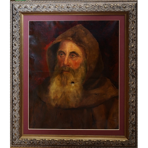 944 - Continental School (19th Century)
Portrait of a Monk 
oil on canvas, 49 x 40cm, reframed and mounted