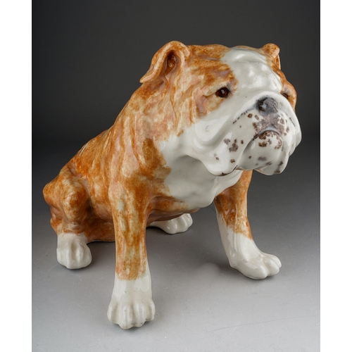 981 - A Winstanley model of a seated Bulldog, bears painted marks to base, height 28cm