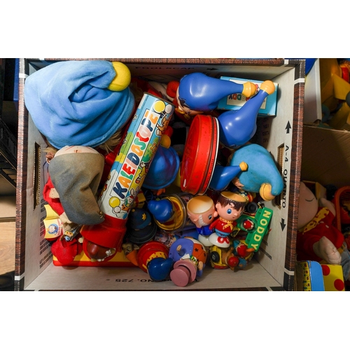 989 - A large collection of Noddy collectables in five boxes, including a Corgi Comics Noddy's Car, a More... 