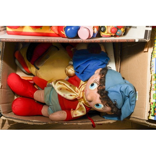 989 - A large collection of Noddy collectables in five boxes, including a Corgi Comics Noddy's Car, a More... 