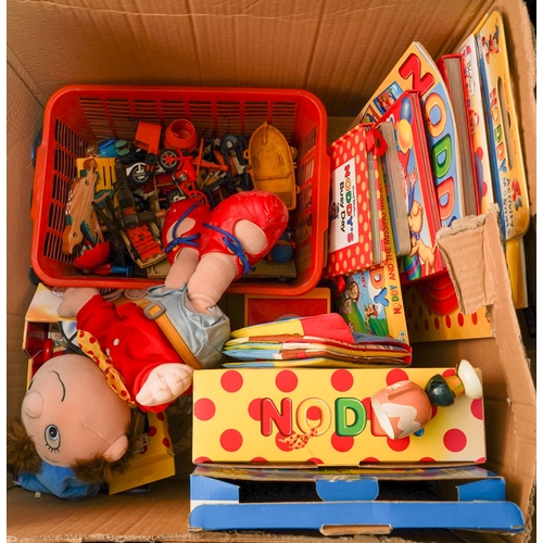 989 - A large collection of Noddy collectables in five boxes, including a Corgi Comics Noddy's Car, a More... 