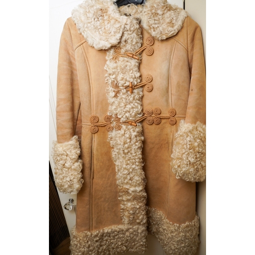 156 - Two vintage sheepskin coats, one Antartex Lambskin, chest size 33cm, length 106cm and the other a La... 