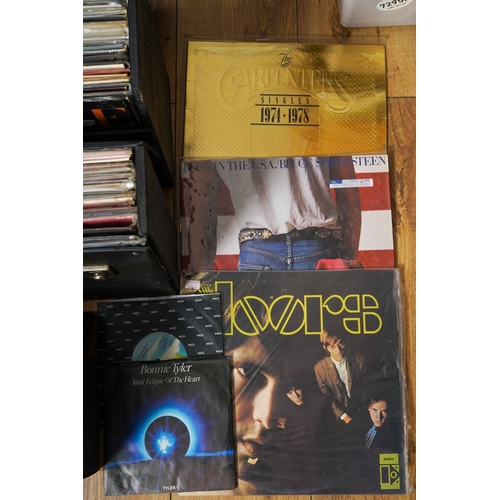 157 - Two cases of LPs (approximately 63 in total) and a case of 45 singles records, the LPs include The J... 