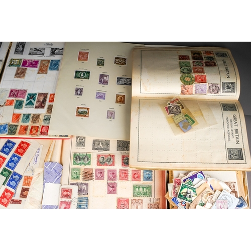 733 - Assorted vintage stamps and coins to include british and foreign