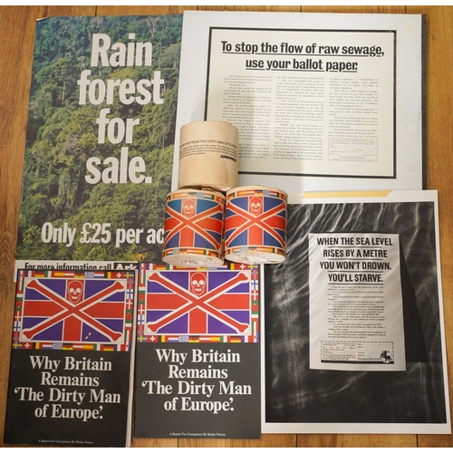 761 - Advertising/Greenpeace interest two 1990s Greenpeace booklets titled 'Why Britain Remains the Dirty ... 